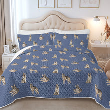 Load image into Gallery viewer, Watercolor Delight German Shepherds Quilted Bedding Set-Bedding-Bedding,Blankets,Christmas,Home Decor-7