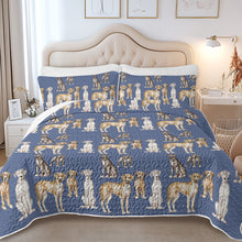 Load image into Gallery viewer, Watercolor Delight Great Danes Quilted Bedding Set-Bedding-Bedding,Blankets,Christmas,Home Decor-7