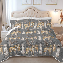 Load image into Gallery viewer, Watercolor Delight Great Danes Quilted Bedding Set-Bedding-Bedding,Blankets,Christmas,Home Decor-9