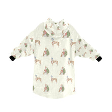 Load image into Gallery viewer, Watercolor Delight Ibizan Hound Christmas Blanket Hoodie-Blanket-Apparel, Blanket Hoodie, Blankets, Christmas, Dog Mom Gifts, Ibizan Hound-14