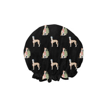 Load image into Gallery viewer, Watercolor Delight Ibizan Hound Christmas Elastic Reusable Shower Caps-Accessories-Accessories, Christmas, Dog Mom Gifts, Ibizan Hound-19