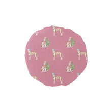 Load image into Gallery viewer, Watercolor Delight Ibizan Hound Christmas Elastic Reusable Shower Caps-Accessories-Accessories, Christmas, Dog Mom Gifts, Ibizan Hound-PaleVioletRed-ONE SIZE-4