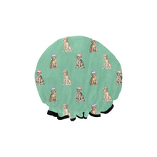 Load image into Gallery viewer, Watercolor Delight Labrador Puppies Christmas Elastic Reusable Shower Caps-Accessories-Accessories, Christmas, Dog Mom Gifts, Labrador-14