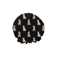 Load image into Gallery viewer, Watercolor Delight Labrador Puppies Christmas Elastic Reusable Shower Caps-Accessories-Accessories, Christmas, Dog Mom Gifts, Labrador-18