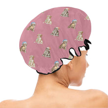 Load image into Gallery viewer, Watercolor Delight Labrador Puppies Christmas Elastic Reusable Shower Caps-Accessories-Accessories, Christmas, Dog Mom Gifts, Labrador-8