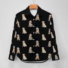 Load image into Gallery viewer, Watercolor Delight Labrador Puppies Christmas Women's Shirt-Apparel-Apparel, Christmas, Dog Mom Gifts, Labrador, Shirt-10