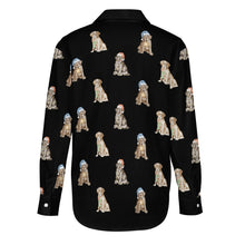 Load image into Gallery viewer, Watercolor Delight Labrador Puppies Christmas Women's Shirt-Apparel-Apparel, Christmas, Dog Mom Gifts, Labrador, Shirt-12