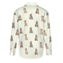 Load image into Gallery viewer, Watercolor Delight Labrador Puppies Christmas Women's Shirt-Apparel-Apparel, Christmas, Dog Mom Gifts, Labrador, Shirt-14