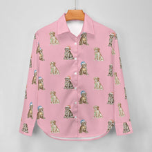 Load image into Gallery viewer, Watercolor Delight Labrador Puppies Christmas Women's Shirt-Apparel-Apparel, Christmas, Dog Mom Gifts, Labrador, Shirt-15