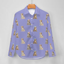 Load image into Gallery viewer, Watercolor Delight Labrador Puppies Christmas Women's Shirt-Apparel-Apparel, Christmas, Dog Mom Gifts, Labrador, Shirt-28