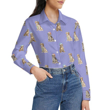 Load image into Gallery viewer, Watercolor Delight Labrador Puppies Christmas Women's Shirt-Apparel-Apparel, Christmas, Dog Mom Gifts, Labrador, Shirt-45