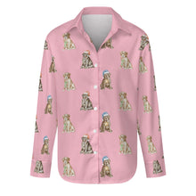 Load image into Gallery viewer, Watercolor Delight Labrador Puppies Christmas Women's Shirt-Apparel-Apparel, Christmas, Dog Mom Gifts, Labrador, Shirt-Pink9-S-35