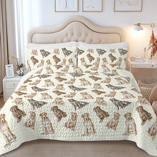 Load image into Gallery viewer, Watercolor Delight Labradors Quilted Bedding Set-Bedding-Bedding,Blankets,Christmas,Home Decor-11