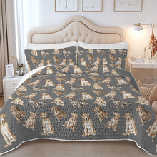 Load image into Gallery viewer, Watercolor Delight Labradors Quilted Bedding Set-Bedding-Bedding,Blankets,Christmas,Home Decor-14