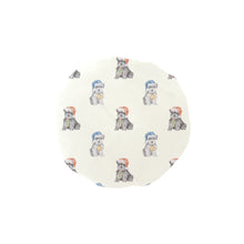 Load image into Gallery viewer, Watercolor Delight Schnauzer Puppies Christmas Elastic Reusable Shower Caps-Accessories-Accessories, Christmas, Dog Mom Gifts, Schnauzer-Ivory White-ONE SIZE-1