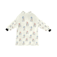 Load image into Gallery viewer, Watercolor Delight Westie Puppies Christmas Blanket Hoodie-Blanket-Apparel, Blanket Hoodie, Blankets, Dog Mom Gifts, West Highland Terrier-Ivory White-ONE SIZE-13