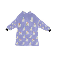 Load image into Gallery viewer, Watercolor Delight Westie Puppies Christmas Blanket Hoodie-Blanket-Apparel, Blanket Hoodie, Blankets, Dog Mom Gifts, West Highland Terrier-Lavender Purple-ONE SIZE-10