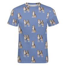 Load image into Gallery viewer, Watercolor Elegance Appenzeller Sennenhunds Men&#39;s Cotton T-Shirt-Apparel-Apparel, Appenzeller Sennenhund, Christmas, Dog Dad Gifts, Shirt, T Shirt-19