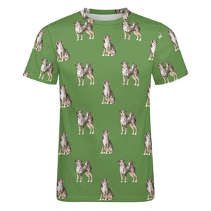 Watercolor Elegance Appenzeller Sennenhunds Men's Cotton T-Shirt-Apparel-Apparel, Appenzeller Sennenhund, Christmas, Dog Dad Gifts, Shirt, T Shirt-24