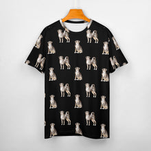 Load image into Gallery viewer, Watercolor Elegance Appenzeller Sennenhunds Men&#39;s Cotton T-Shirt-Apparel-Apparel, Appenzeller Sennenhund, Christmas, Dog Dad Gifts, Shirt, T Shirt-S-Midnight Black-2