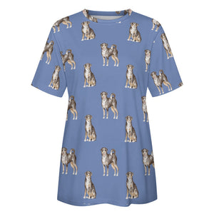 Watercolor Elegance Appenzeller Sennenhunds Women's Cotton T-Shirt AOP-Apparel-Apparel, Appenzeller Sennenhund, Christmas, Dog Mom Gifts, Shirt, T Shirt-24