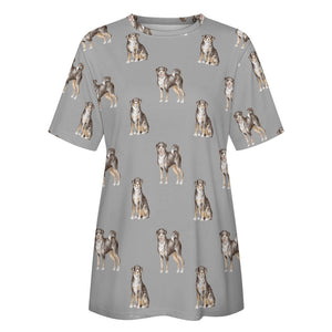 Watercolor Elegance Appenzeller Sennenhunds Women's Cotton T-Shirt AOP-Apparel-Apparel, Appenzeller Sennenhund, Christmas, Dog Mom Gifts, Shirt, T Shirt-39