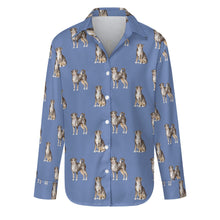 Load image into Gallery viewer, Watercolor Elegance Appenzeller Sennenhunds Women&#39;s Shirt-Apparel-Apparel, Appenzeller Sennenhund, Christmas, Dog Mom Gifts, Shirt-S-Cornflower Blue-34