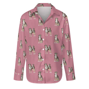 Watercolor Elegance Appenzeller Sennenhunds Women's Shirt-Apparel-Apparel, Appenzeller Sennenhund, Christmas, Dog Mom Gifts, Shirt-S-Dusty Rose-14