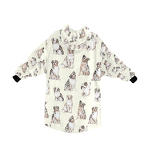 Load image into Gallery viewer, Watercolor Elegance Australian Shepherds Blanket Hoodie-Blanket-Apparel, Australian Shepherd, Blanket Hoodie, Blankets, Christmas, Dog Mom Gifts-4