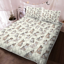 Load image into Gallery viewer, Watercolor Elegance Australian Shepherds Quilted Bedding Set-Bedding-Australian Shepherd, Bedding, Blankets, Home Decor-10