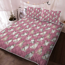 Load image into Gallery viewer, Watercolor Elegance Australian Shepherds Quilted Bedding Set-Bedding-Australian Shepherd, Bedding, Blankets, Home Decor-11