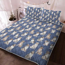 Load image into Gallery viewer, Watercolor Elegance Australian Shepherds Quilted Bedding Set-Bedding-Australian Shepherd, Bedding, Blankets, Home Decor-12