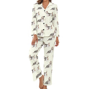 Watercolor Elegance Basset Hounds Pajamas Set for Women-Pajamas-Basset Hound, Dog Mom Gifts, Pajamas-5