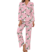Watercolor Elegance Basset Hounds Pajamas Set for Women-Pajamas-Basset Hound, Dog Mom Gifts, Pajamas-7
