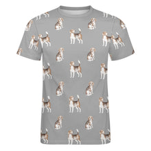 Load image into Gallery viewer, Watercolor Elegance Beagles Men&#39;s Cotton T-Shirt-Apparel-Apparel, Beagle, Dog Dad Gifts, Shirt, T Shirt-13