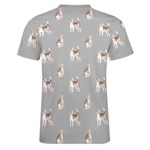 Load image into Gallery viewer, Watercolor Elegance Beagles Men&#39;s Cotton T-Shirt-Apparel-Apparel, Beagle, Dog Dad Gifts, Shirt, T Shirt-14