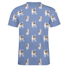 Load image into Gallery viewer, Watercolor Elegance Beagles Men&#39;s Cotton T-Shirt-Apparel-Apparel, Beagle, Dog Dad Gifts, Shirt, T Shirt-17