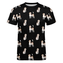 Load image into Gallery viewer, Watercolor Elegance Beagles Men&#39;s Cotton T-Shirt-Apparel-Apparel, Beagle, Dog Dad Gifts, Shirt, T Shirt-19