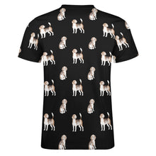 Load image into Gallery viewer, Watercolor Elegance Beagles Men&#39;s Cotton T-Shirt-Apparel-Apparel, Beagle, Dog Dad Gifts, Shirt, T Shirt-20