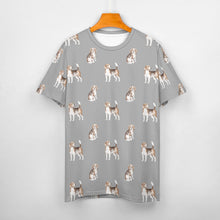 Load image into Gallery viewer, Watercolor Elegance Beagles Men&#39;s Cotton T-Shirt-Apparel-Apparel, Beagle, Dog Dad Gifts, Shirt, T Shirt-S-Parisian Gray-12