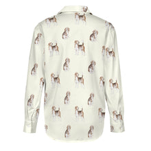 Load image into Gallery viewer, Watercolor Elegance Beagles Women&#39;s Shirt-Apparel-Apparel, Beagle, Dog Mom Gifts, Shirt-19