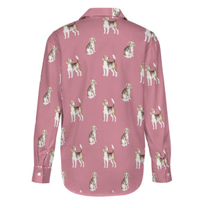 Watercolor Elegance Beagles Women's Shirt-Apparel-Apparel, Beagle, Dog Mom Gifts, Shirt-25