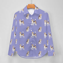 Load image into Gallery viewer, Watercolor Elegance Beagles Women&#39;s Shirt-Apparel-Apparel, Beagle, Dog Mom Gifts, Shirt-35