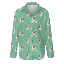 Load image into Gallery viewer, Watercolor Elegance Beagles Women&#39;s Shirt-Apparel-Apparel, Beagle, Dog Mom Gifts, Shirt-S-Mint Green-30