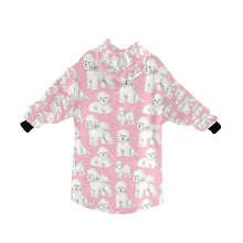 Load image into Gallery viewer, Watercolor Elegance Bichon Frise Blanket Hoodie-Blanket-Apparel, Bichon Frise, Blanket Hoodie, Blankets, Dog Mom Gifts-16