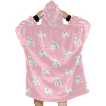 Load image into Gallery viewer, Watercolor Elegance Bichon Frise Blanket Hoodie-Blanket-Apparel, Bichon Frise, Blanket Hoodie, Blankets, Dog Mom Gifts-16