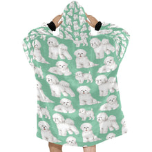 Load image into Gallery viewer, Watercolor Elegance Bichon Frise Blanket Hoodie-Blanket-Apparel, Bichon Frise, Blanket Hoodie, Blankets, Dog Mom Gifts-26