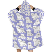 Load image into Gallery viewer, Watercolor Elegance Bichon Frise Blanket Hoodie-Blanket-Apparel, Bichon Frise, Blanket Hoodie, Blankets, Dog Mom Gifts-29