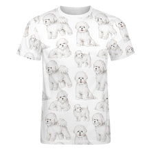 Load image into Gallery viewer, Watercolor Elegance Bichon Frise Men&#39;s Cotton T-Shirt-Apparel-Apparel, Bichon Frise, Dog Dad Gifts, Shirt, T Shirt-10