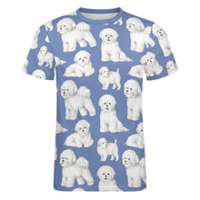 Load image into Gallery viewer, Watercolor Elegance Bichon Frise Men&#39;s Cotton T-Shirt-Apparel-Apparel, Bichon Frise, Dog Dad Gifts, Shirt, T Shirt-13